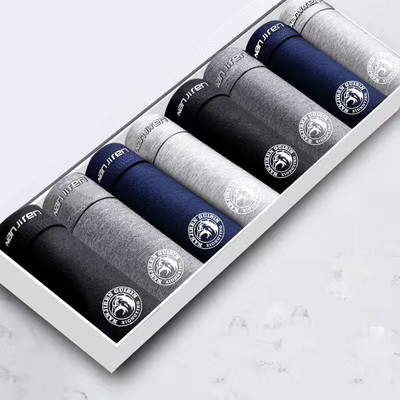 Boxer Férfi Fehérnemű Pamut rövidnadrág Férfi Bugyi Rövidnadrág Otthoni Alsónadrág Férfi Lélegző Nyomtatott BoxerShort Nagy méretű L-4XL