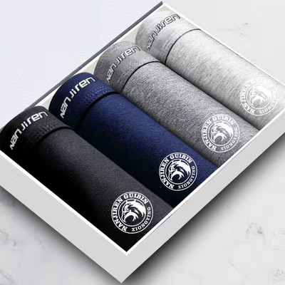 Boxer Férfi Fehérnemű Pamut rövidnadrág Férfi Bugyi Rövidnadrág Otthoni Alsónadrág Férfi Lélegző Nyomtatott BoxerShort Nagy méretű L-4XL