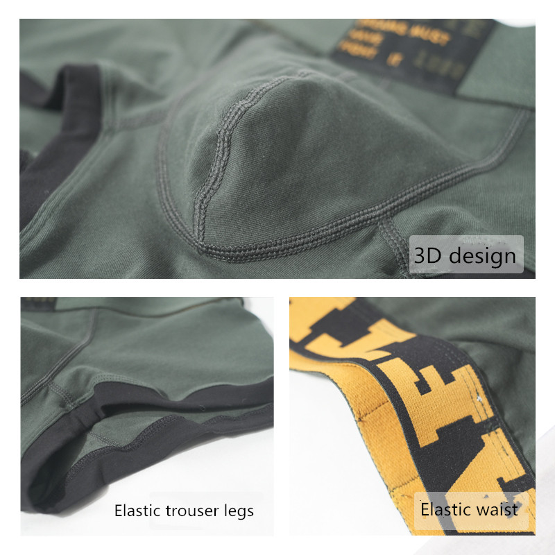 SEAFTE medvilniniai vyriški apatiniai bokseriniai šortai Madingi vyriški bokseriai žemu juosmeniu, patogios, kvėpuojančios jaunimo vyriškos apatinės kelnės 2020 m. Nauja