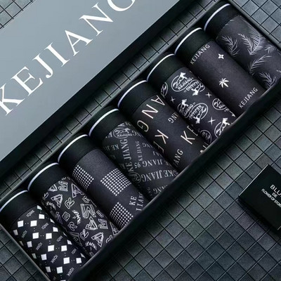 8 buc/lot 6xl 120 kg Lenjerie de corp pentru bărbați, , respirabilă, cu imprimeu, boxer pentru bărbați, sport, moale, mai mare, chiloți pentru bărbați