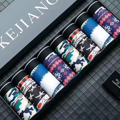 8 buc/lot 6xl 120 kg Lenjerie de corp pentru bărbați, , respirabilă, cu imprimeu, boxer pentru bărbați, sport, moale, mai mare, chiloți pentru bărbați