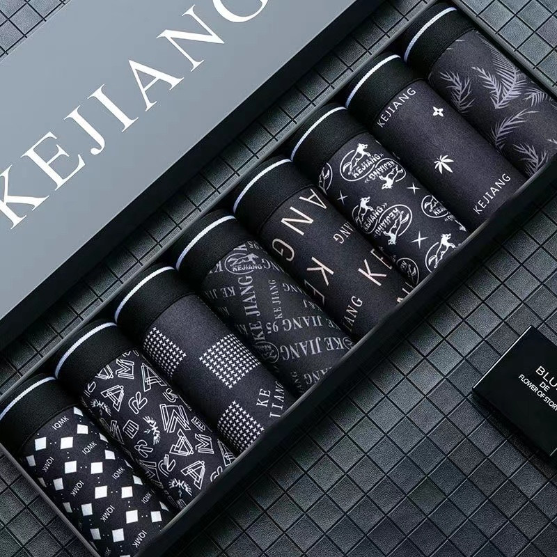 8vnt./Lot 6xl 120kg vyriški apatiniai kvėpuojantys spausdinti vyriški bokseriniai šortai sportinės minkštos plius dydžio vyriškos apatinės kelnės