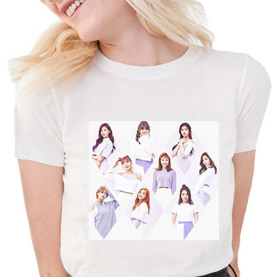 Tricou coreean de două ori Tricou imprimat pentru femei Harajuku Tricou negru Ulzzang pentru femei Tricou Kawaii anii 90 Kpop Tricou Streetwear Top