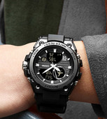 Ceas mecanic pentru bărbați - cu curea din cauciuc