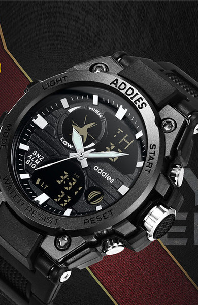 Ceas mecanic pentru bărbați - cu curea din cauciuc