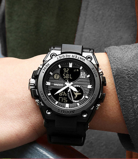 Ceas mecanic pentru bărbați - cu curea din cauciuc