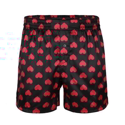 Seksualus meilės širdelės raštas Minkštos boksinės apatinės kelnės Vyriški apatiniai Kasdieniai šortai Paplūdimio dėvėjimas Lengvos laisvos poilsio trumpos kelnės