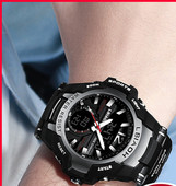 Ceas barbatesc cu curea de cauciuc