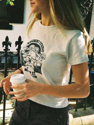 Vintage Classic Band póló Női Nyári Leveles Grafikus Rövid ujjú Puha Pamut pólók Női Retró utcai ruházat Crop Top 2022