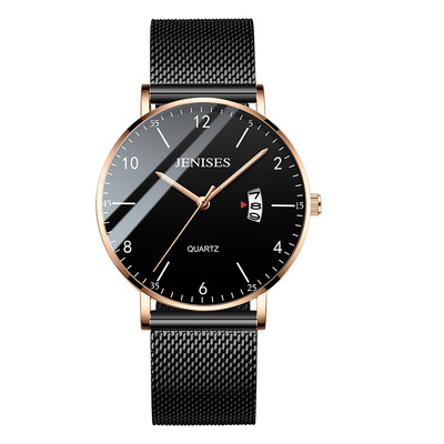 Ceas pentru bărbați cu cadran rotund și acționare luminoase