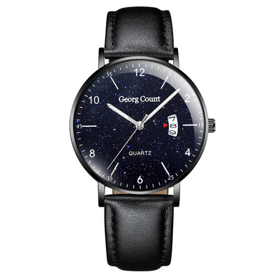 Ceas pentru bărbați cu cadran rotund și acționare luminoase