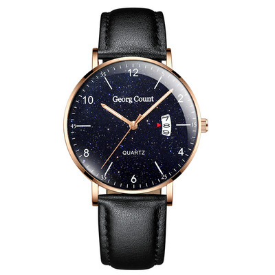 Ceas pentru bărbați cu cadran rotund și acționare luminoase