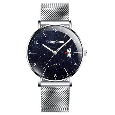 Ceas pentru bărbați cu cadran rotund și acționare luminoase