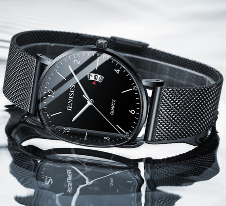 Ceas pentru bărbați cu cadran rotund și acționare luminoase