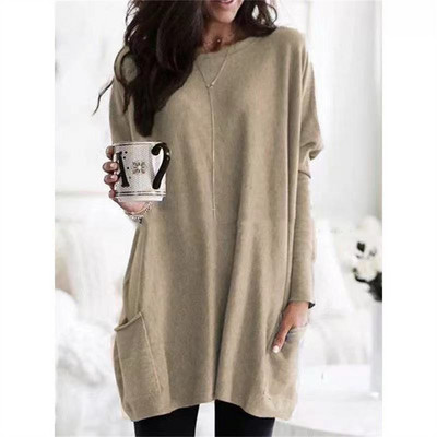 5XL Didelio dydžio marškinėliai Moteriški drabužiai Pavasario rudens mados marškinėliai moteriški ilgomis rankovėmis su kišenėmis Top Blusas Mujer De Moda 2022 m.