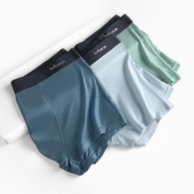 MiiOW 3db Modal Férfi Boxer Rövidnadrág Tiszta Pamut Fehérnemű Boxerek Hombre Plus Size L-5XL Férfi bugyik Sexy Cuecas