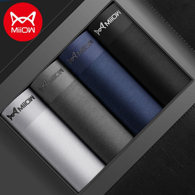 MiiOW 4 buc. Boxer pentru bărbați, din bumbac, fără sudură