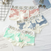 Boxer bărbați din bumbac cu imprimeu floral - set de 2