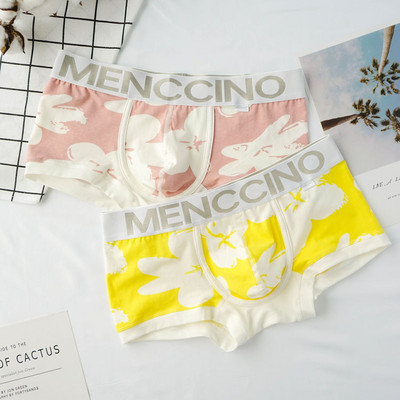 Boxer bărbați din bumbac cu imprimeu floral - set de 2