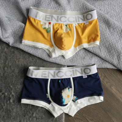 Boxer bărbați din bumbac cu imprimeu floral - set de 2