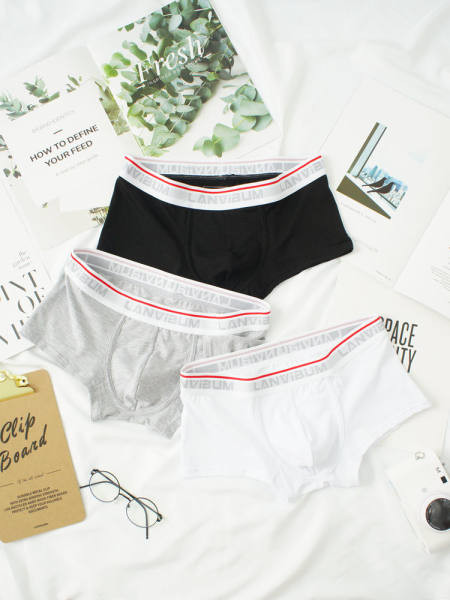 Slip boxer barbati model nou cu talie joasa 3 piese intr-un set