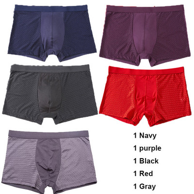 5 db/Lot Mesh nagyméretű fehérnemű Férfi Boxer Hombre Boxernadrág Férfi Alsónadrág alsónemű Boxer Férfi Rövidnadrág Boxer Para Hombre