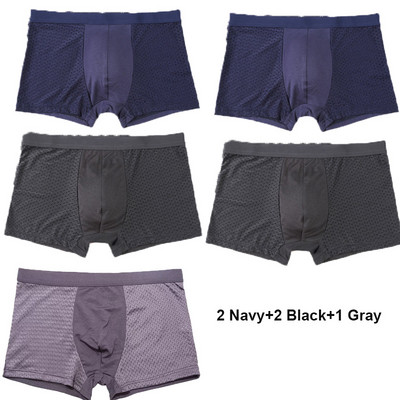 5 db/Lot Mesh nagyméretű fehérnemű Férfi Boxer Hombre Boxernadrág Férfi Alsónadrág alsónemű Boxer Férfi Rövidnadrág Boxer Para Hombre