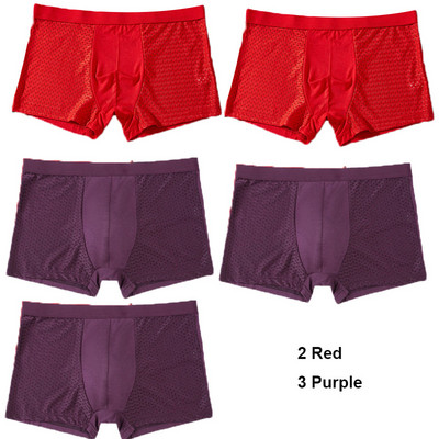 5 db/Lot Mesh nagyméretű fehérnemű Férfi Boxer Hombre Boxernadrág Férfi Alsónadrág alsónemű Boxer Férfi Rövidnadrág Boxer Para Hombre