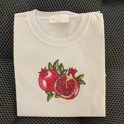 Alfabet Camel Bronzing Print Femei Tricouri din bumbac Lejer cu gâtul O cu mânecă scurtă Tricou pentru femei casual, vara 2022 nou