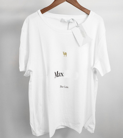 Alfabet Camel Bronzing Print Femei Tricouri din bumbac Lejer cu gâtul O cu mânecă scurtă Tricou pentru femei casual, vara 2022 nou