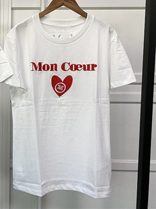 Alfabet Camel Bronzing Print Femei Tricouri din bumbac Lejer cu gâtul O cu mânecă scurtă Tricou pentru femei casual, vara 2022 nou