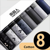 Férfi alsónemű Boxer Férfi Bugyi Pamut Boxer Lélegző Szexi Férfi Boxer Alsónadrág Kényelmes U BoxerShort Nagy méretű L-4XL