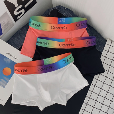 Boxer pentru bărbați cu elastic larg și inscripție