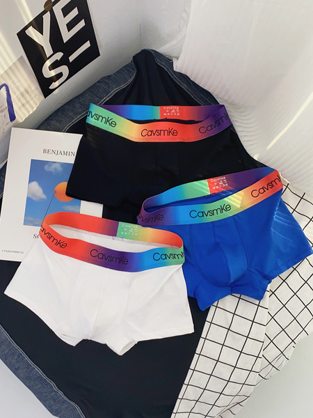 Boxer pentru bărbați cu elastic larg și inscripție