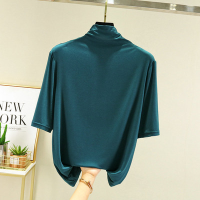 Modne ljetne ženske majice s do pola rukava, meka modalna majica s dolčevitom, uzani kroj, rastezljiva donja majica, razne majice za 2020.