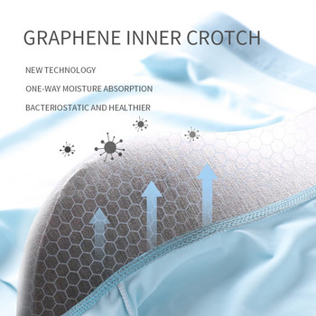 Мъжки боксерки Graphene  Boxers Ice Silk Underwear Мъжки боксерки Дишащи секси мъжки гащички Плюс размер L-5XL