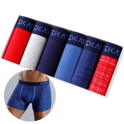 6vnt/stal. Apatiniai drabužiai Boxer Cotton Vyriškos apatinės kelnaitės Vyriškos kelnaitės Minkšti bokseriai Vyriški boksai apatinės kelnės Boxer homme