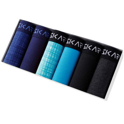6vnt/stal. Apatiniai drabužiai Boxer Cotton Vyriškos apatinės kelnaitės Vyriškos kelnaitės Minkšti bokseriai Vyriški boksai apatinės kelnės Boxer homme