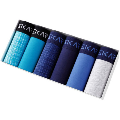 6vnt/stal. Apatiniai drabužiai Boxer Cotton Vyriškos apatinės kelnaitės Vyriškos kelnaitės Minkšti bokseriai Vyriški boksai apatinės kelnės Boxer homme