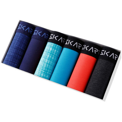 6vnt/stal. Apatiniai drabužiai Boxer Cotton Vyriškos apatinės kelnaitės Vyriškos kelnaitės Minkšti bokseriai Vyriški boksai apatinės kelnės Boxer homme
