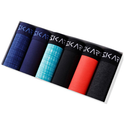 6vnt/stal. Apatiniai drabužiai Boxer Cotton Vyriškos apatinės kelnaitės Vyriškos kelnaitės Minkšti bokseriai Vyriški boksai apatinės kelnės Boxer homme