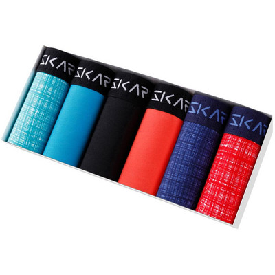 6vnt/stal. Apatiniai drabužiai Boxer Cotton Vyriškos apatinės kelnaitės Vyriškos kelnaitės Minkšti bokseriai Vyriški boksai apatinės kelnės Boxer homme