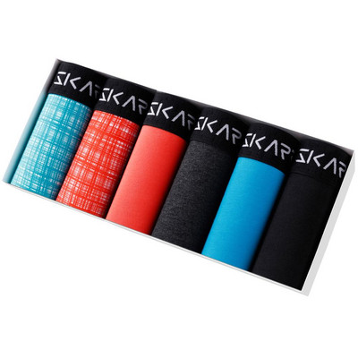6vnt/stal. Apatiniai drabužiai Boxer Cotton Vyriškos apatinės kelnaitės Vyriškos kelnaitės Minkšti bokseriai Vyriški boksai apatinės kelnės Boxer homme