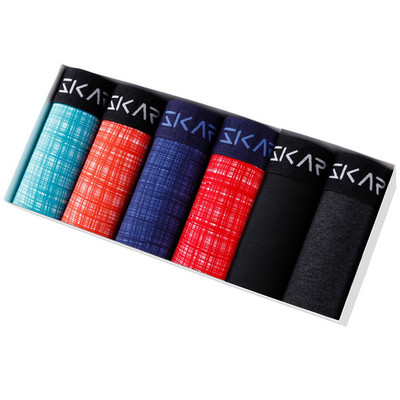 6vnt/stal. Apatiniai drabužiai Boxer Cotton Vyriškos apatinės kelnaitės Vyriškos kelnaitės Minkšti bokseriai Vyriški boksai apatinės kelnės Boxer homme