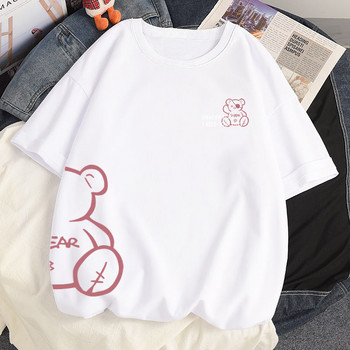 Καλοκαιρινό γυναικείο μπλουζάκι από 100% βαμβάκι Kawaii Anime Carmelon Hamster Harajuku Tees Ulzzang Loose T-shirt με κοντομάνικο μπλουζάκι