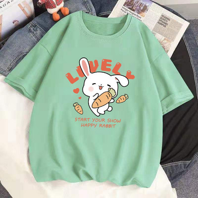 100% puuvillane suvine naiste Tsärk Kawaii Anime Arbuus Hamster Harajuku Tees Ulzzang lahtine T-särk lühikeste varrukatega T-särk Tops