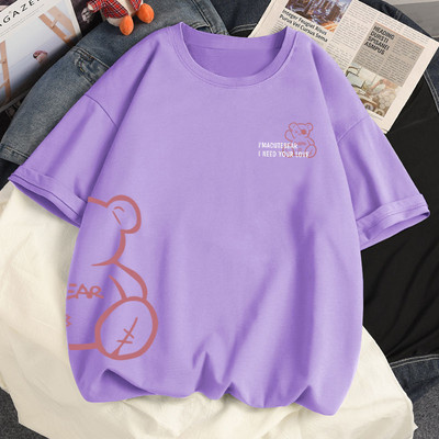 100% puuvillane suvine naiste Tsärk Kawaii Anime Arbuus Hamster Harajuku Tees Ulzzang lahtine T-särk lühikeste varrukatega T-särk Tops