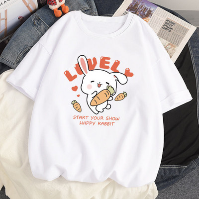 100% puuvillane suvine naiste Tsärk Kawaii Anime Arbuus Hamster Harajuku Tees Ulzzang lahtine T-särk lühikeste varrukatega T-särk Tops