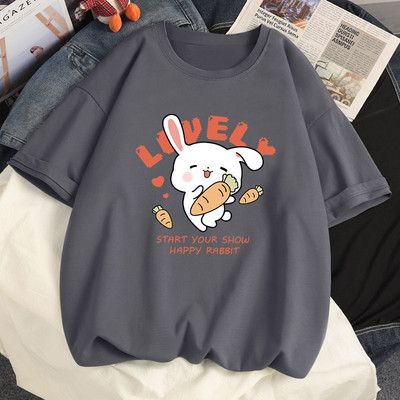 100% puuvillane suvine naiste Tsärk Kawaii Anime Arbuus Hamster Harajuku Tees Ulzzang lahtine T-särk lühikeste varrukatega T-särk Tops