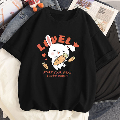 100% puuvillane suvine naiste Tsärk Kawaii Anime Arbuus Hamster Harajuku Tees Ulzzang lahtine T-särk lühikeste varrukatega T-särk Tops